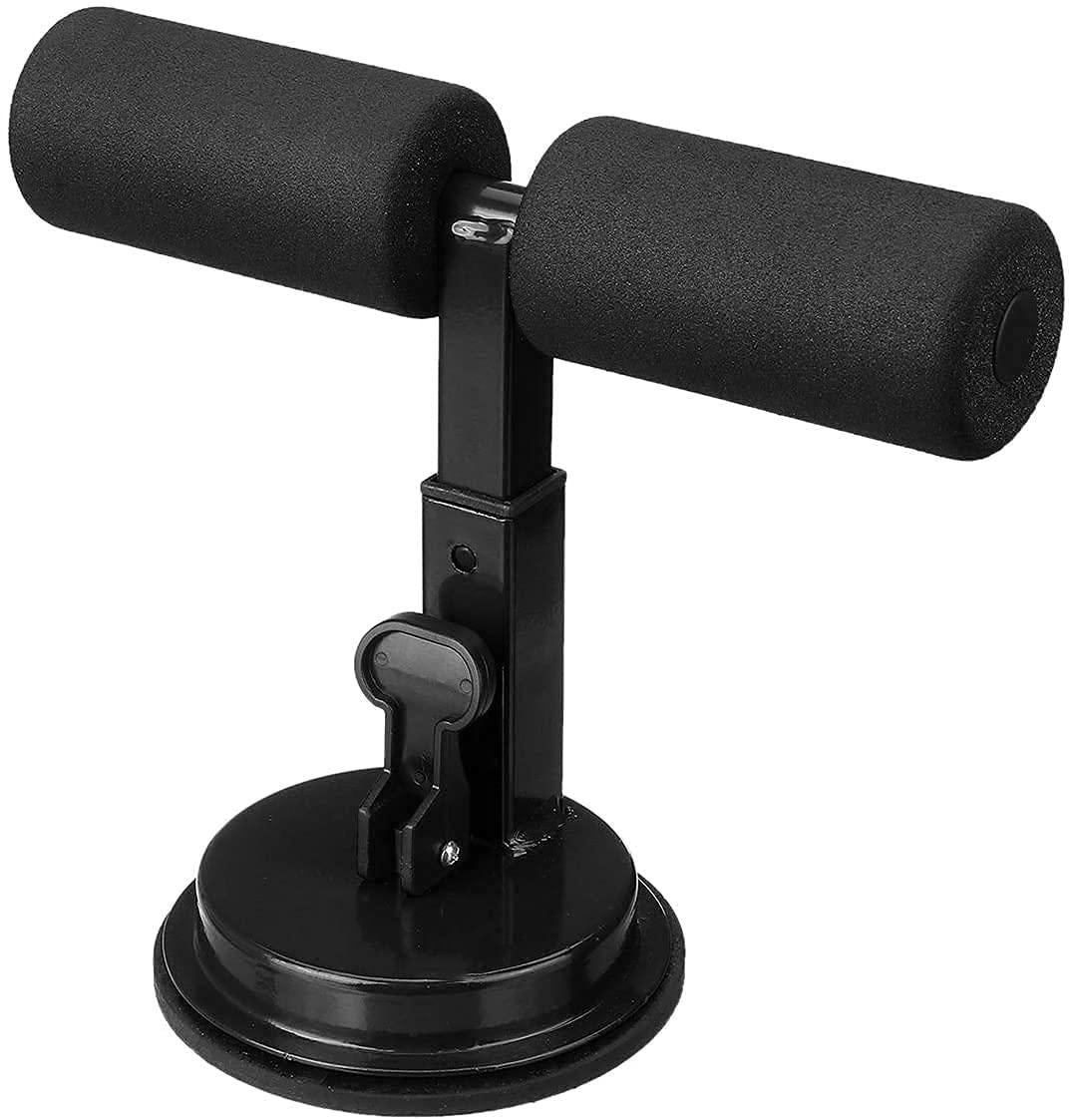 Sit up bar - Self-Suction Sit Up Equiment for Floor - Portable Adjustable Sit Up Bench Abdominal Muscle Toner for Home Workouts